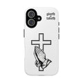Phone Case — Praying Hands & Cross "giveth and taketh" Spiritual Christian Protection Case