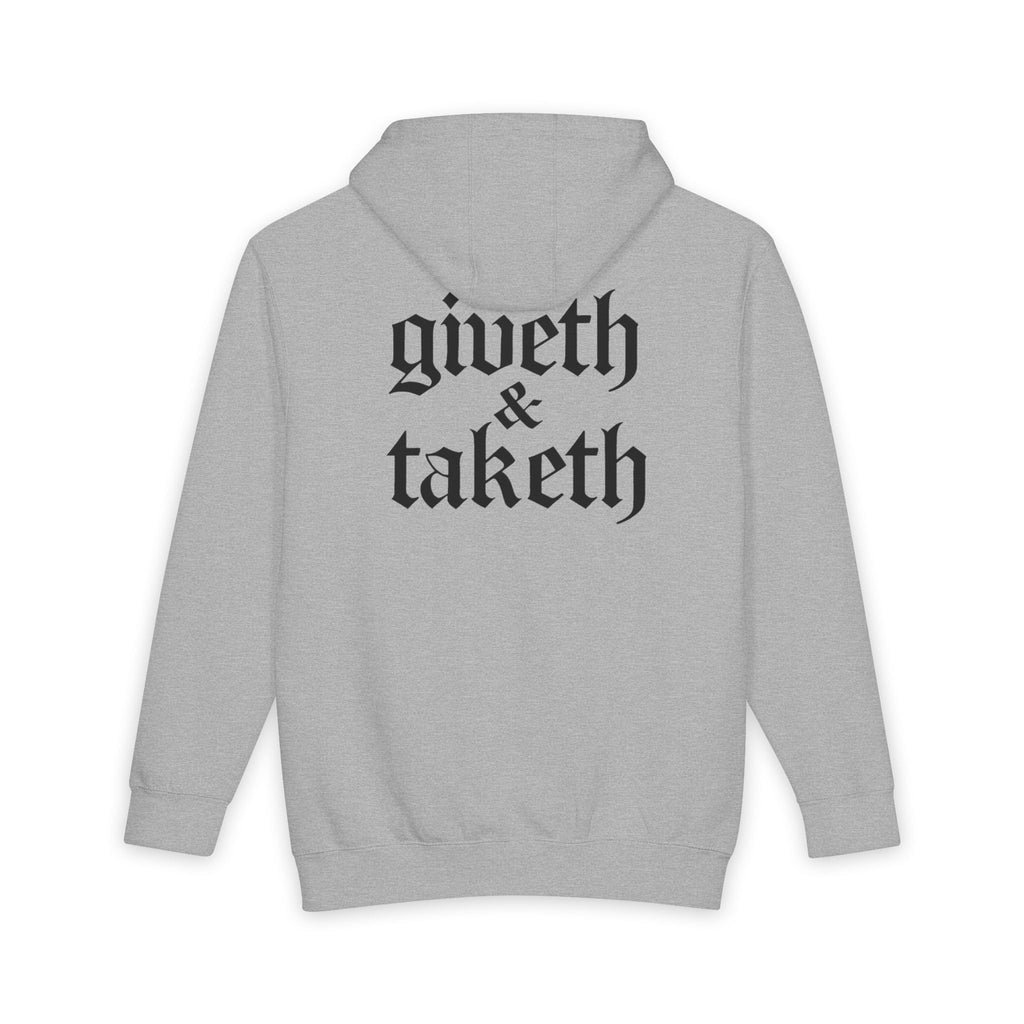 Jesus Giveth & Taketh Hoodie — Christian Faith Pullover