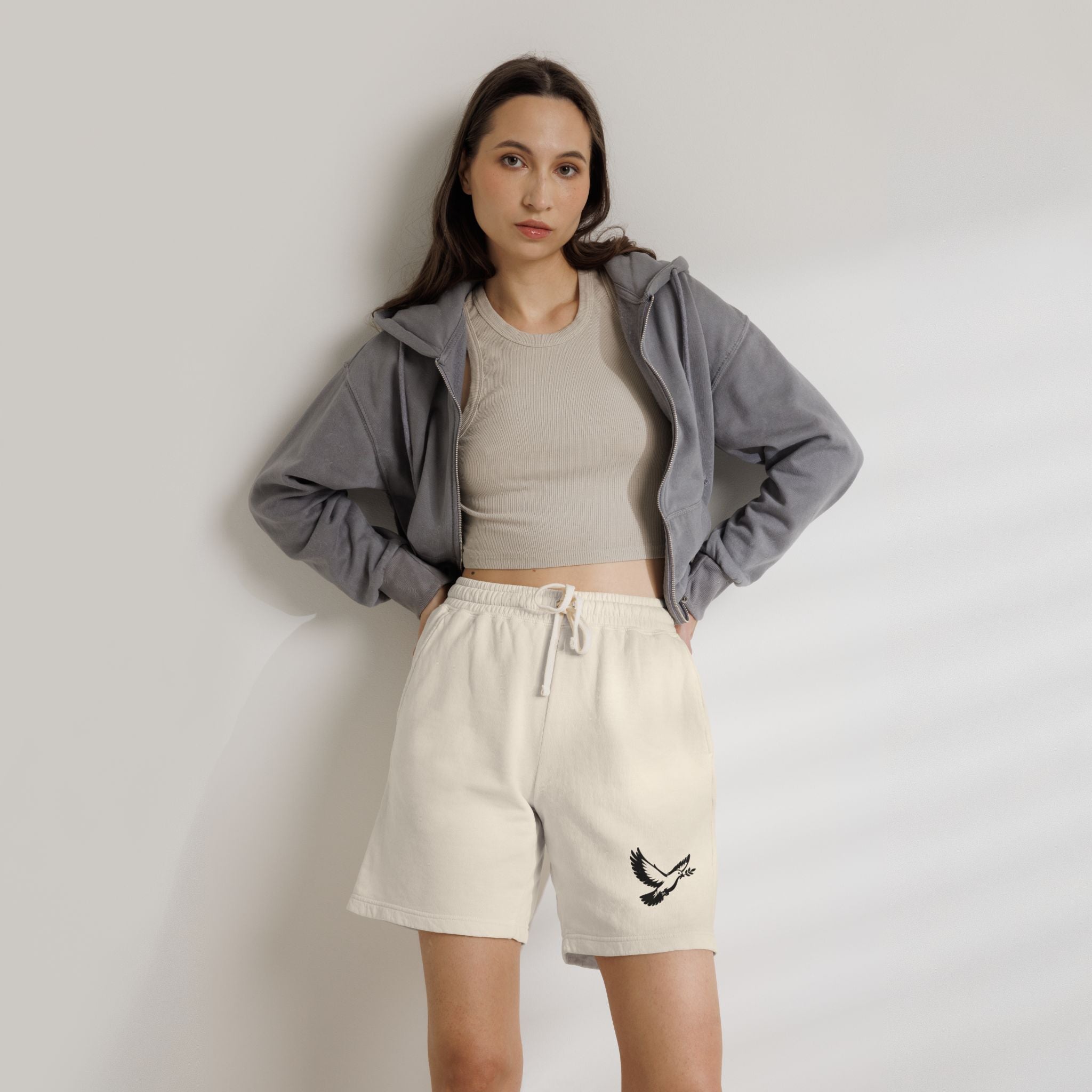 Lightweight Fleece Shorts —Flying Bird