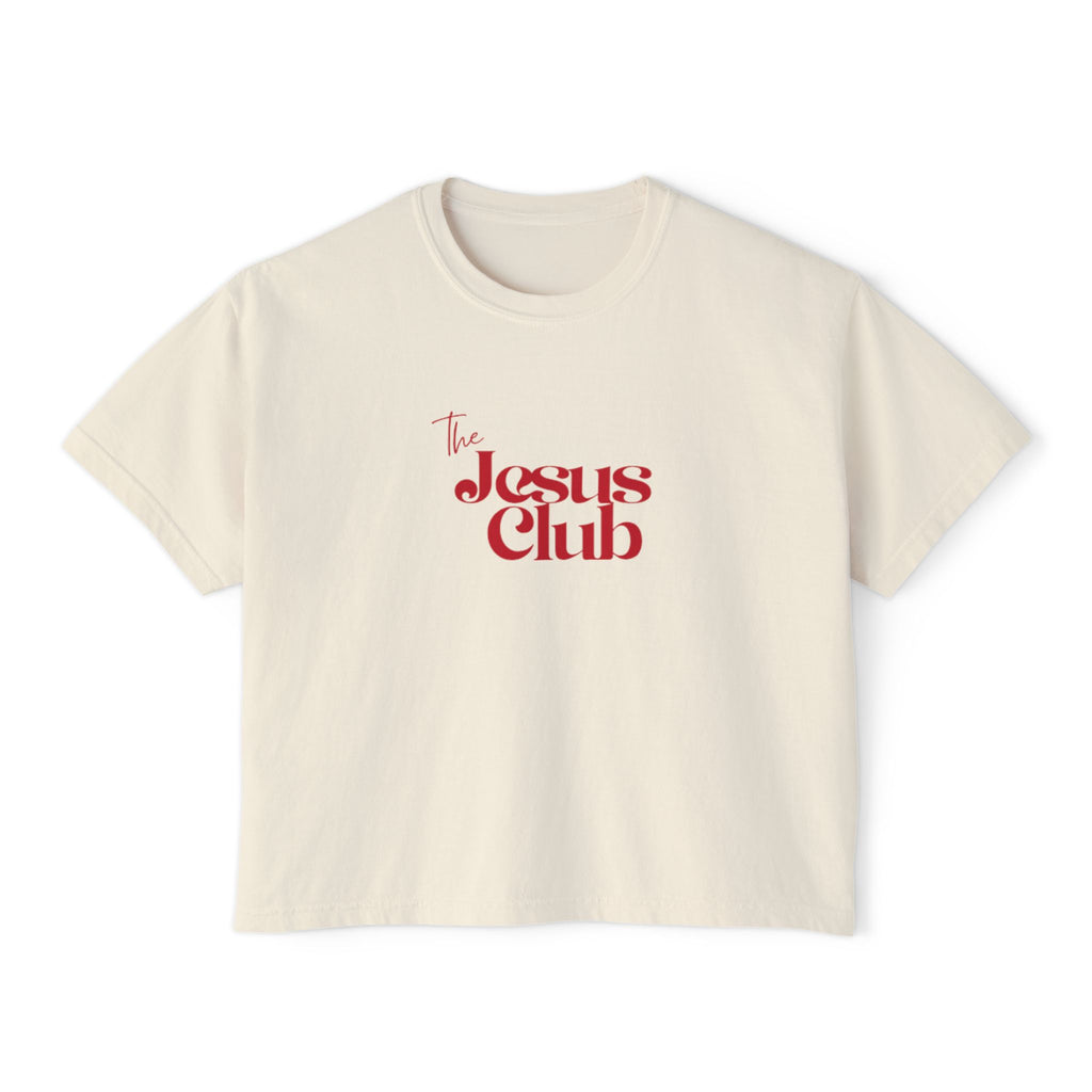 The Jesus Club Boxy Tee — Women's Faith Graphic T-Shirt